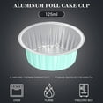 thumbnail image 5 of Dessert Cups with Lids, 100pcs 4 Colors Mixed Foil Cupcake Containers, 5oz 125ml Disposable Aluminum Foil Pans Ramekins, Baking Cups, Muffin Cupcake Liners with Lids, 5 of 5