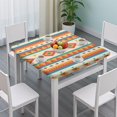 thumbnail image 3 of Easy Care Bohemian Floral Table Cover 34x34 Inch Square Tablecloth with Elastic Edge Resists Stains and Wrinkles, 3 of 6