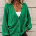 thumbnail image 2 of Vedolay Sweaters for Women Knit Zip Cardigan Sweater with Pockets Green,S, 2 of 5
