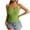 Green, variant on Miluxas V Neck Tank Top for Women Ribbed Long Tank Fitted Basic Cami Tops Sky Blue L(L)