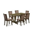 thumbnail image 2 of East West Furniture V776MZ748-7 - 7-Pc Dinette Room Set - 6 dining room chairs and 1 Dining Table (Distressed Jacobean Finish), 2 of 9