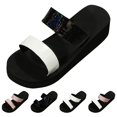 thumbnail image 3 of Vedolay Heeled Sandals Wedge Sandals for Women Dressy Summer Elastic Ankle Strap Comfortable T-Strap Shoes,Dark Gray 8.5, 3 of 5