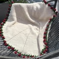 thumbnail image 4 of Crochet Flower Rose Bouquet Blanket Handmade  Surprise Bouquet Blanket, Romantic Knitted Rose Floral Bed Throw Blankets, Gift for Mother's Day Birthday Home Decor (2.6ft Finished-Red), 4 of 6
