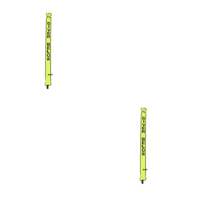 Marcador de superficie Eigraketly SMB Boya Salchicha Amarillo fluorescente 2piezas
