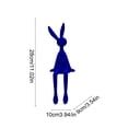 thumbnail image 2 of Taotanxi Easter Flocked Bunny Goth FigurineTie 11 in Easterween Rabbit Tabletop Decorations for Easter Centerpieces Easterween Ornament Spring Home Party Mantel Decor(Blue), 2 of 6