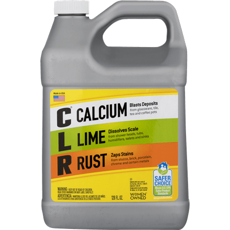 CLR Calcium Lime & Rust Remover, Biodegradable 1 Gallon Bottle, 128