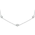 thumbnail image 2 of SZUL Women's 2 Carat TW Bezel Set Diamond Station Necklace in 14K White Gold, 2 of 6