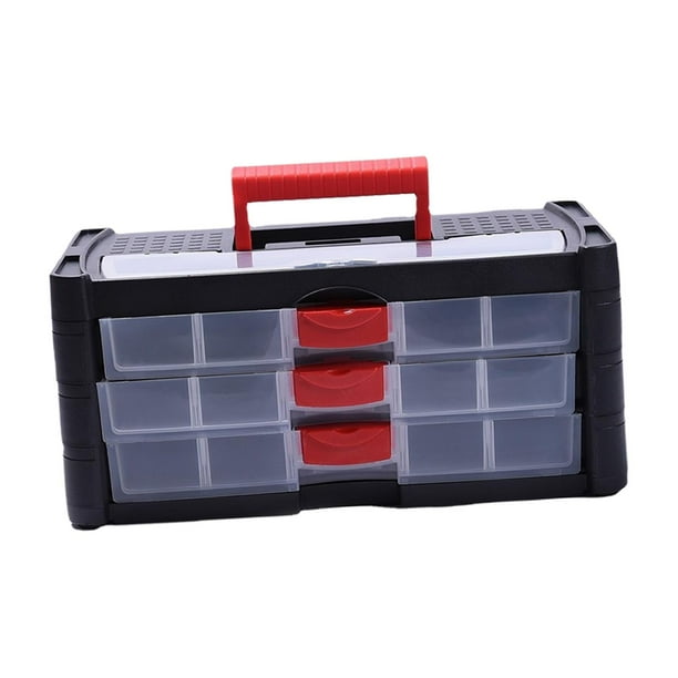 Caja organizadora de hardware organizador de tornillos organizador portatil multiusos caja organizadora de herramientas con asa para pernos piezas 3 capas DYNWAVEMX Organizador de hardware Walmart en ...