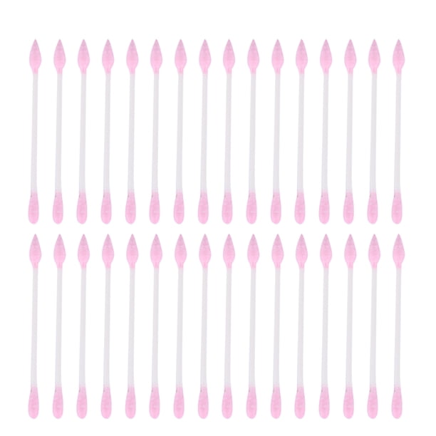 EeaseMX 2 paquetes/400 bastoncillos de algodón multiusos de doble cabezal para maquillaje, herramienta de limpieza desechable para viajes en casa (rosa)