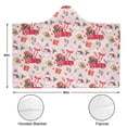 thumbnail image 3 of Wearable Blanket,Pink Christmas Red Truck and Snowman Pattern Hooded Wearable Sherpa Blanket for Adults & Teens,Winter Poncho Shawl Wrap Cape Thick Warm,60"x80", 3 of 5