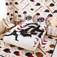 thumbnail image 2 of Erosebridal Letter G Baseball Player Print Full Size Sheets, Sports Monogram Bed Sheets for Kids Boys and Girls, 1 Flat Sheet, 1 Fitted Sheet and 2 Pillowcases, 2 of 6