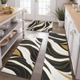 thumbnail image 2 of Black White Gold Marble Pattern Kitchen Rugs Sets Of 3,Kitchen Runner Rugs Non Skid Washable,Decorative Kitchen Floor Mats for Kitchen,Sink,Laundry,17"x30"+ 17"x47" + 17"x59", 2 of 6