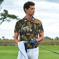 thumbnail image 3 of Pofeuu Farm Animals 2 Print Men's Loose Fit Midweight Short-Sleeve Pocket Polo-Large, 3 of 6