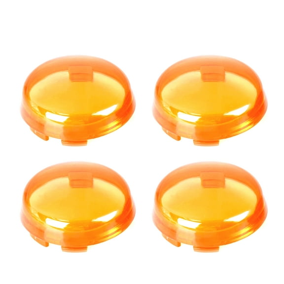 4pcs Motorcycle LED Turn Signal Light Indicator Lens Cover Yellow for Harley Davidson