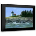 thumbnail image 1 of Bansemer, Roger 18x15 Black Modern Framed Museum Art Print Titled - Curtis Island Lighthouse, 1 of 5