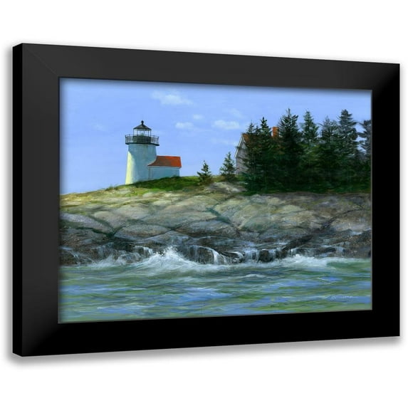 Bansemer, Roger 18x15 Black Modern Framed Museum Art Print Titled - Curtis Island Lighthouse