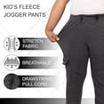 thumbnail image 2 of 3 Pack Boys Sweatpants – Athletic Workout Joggers for Boys & Kids Clothes, Fleece Boys Pants with Cargo Pockets, 2 of 4