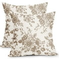 thumbnail image 2 of Floral Block Print Pillow Covers 20x20 Inch Set of 2, Vintage Floral Spring Decorative Throw Pillow Cases Boho Cushion Covers Rustic Decoration Gift Farmhouse Home Sofa Couch Bedroom Decor, 2 of 7