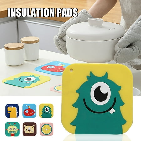 

Cartoon Animal Heat Insulation Pad Retro PVC Square High Temperature Resistant Household