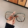 thumbnail image 2 of MINM Oversized Clear Square Glasses Women Fashion Anti-Blue Optical Glasses Classic Plastic Eyeglasses Eyewear, 2 of 7