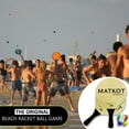 thumbnail image 2 of Temple Tape Kadima Beach Paddle Ball Racket Set - Bundle Pack with 4 Balls & 2 Paddles - Natural, 2 of 6