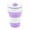 purple white, variant on 350ML/500ML Silicone Folding Cup Collapsible Mug With Cover Coffee Travel Outdoors Portable Water Drinking Tea Cups