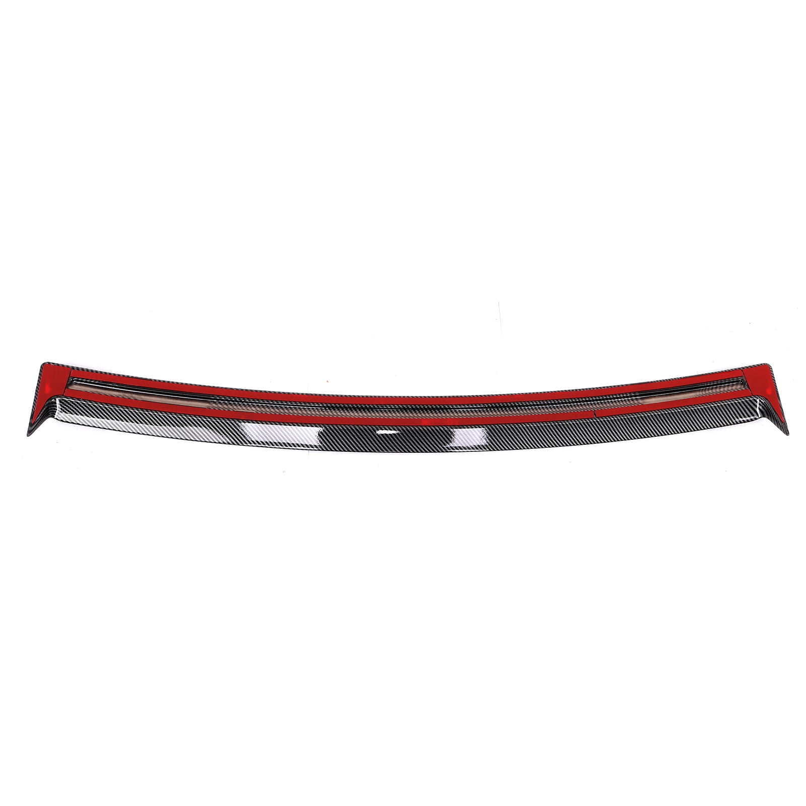 Ikon Motorsports Roof Spoiler for 2020-2025 Tesla Model Y Carbon Fiber Print Rear Window Visor Shade Sun Rain Deflector Blow Molding ABS