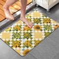 thumbnail image 4 of Sunflower Checkered Pattern Bathroom Rugs Mat,Non Slip Microfiber Bathroom Rug,Rubber Backing,Soft Bathroom Mats for Bathroom Floor,Tub and Shower,20x32in(50x80cm), 4 of 5