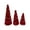 Red, variant on Set of 3 Velvet Christmas Trees Decoration Large Modern Velvet Cone Christmas Tree Figurine Decor Holiday Xmas Winter Indoor Home Tabletop Mantel Centerpiece