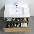 thumbnail image 4 of Eviva Madeira 36 in. Oak Wall Mount Bathroom Vanity with White Integrated Acrylic Sink, 4 of 4