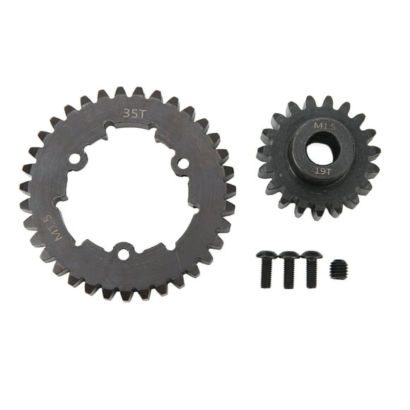 MAYUJIAA 35T Spur Motor Gear Set Steel RC Spur Gear Pinion for TRAXXAS X Maxx 6S 8S 1/5 RC Car 19T HW313-6323