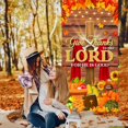 thumbnail image 5 of jopioc Give Thanks to The Lord Banner Christian Thanksgiving Door Decorations Fall Jesus Banner for Thanksgiving Party Supplies, 5 of 6
