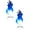 A04 Blue 11.8" 2PC, variant on Clearance! 2Pcs Floating Fireball Halloween Prop, Fake Flame Light, Colored Cloth, 11.8 In, Hands-Free Illusion For Costume, Haunted House Decor (Blue)