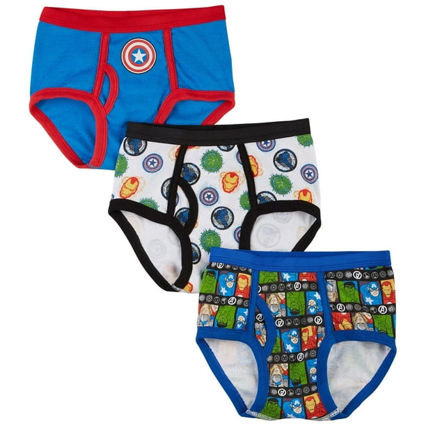 Marvel Marvel Avengers Boys Underwear, 3 Pack Briefs (Size 8) (Little