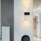 thumbnail image 5 of Aplique de pared LED moderno con cable | Iluminación interior acrílica dorada para sala de estar, dormitorio y baño | Luz de acento blanca cálida de 6 W con kit de montaje, 5 of 6