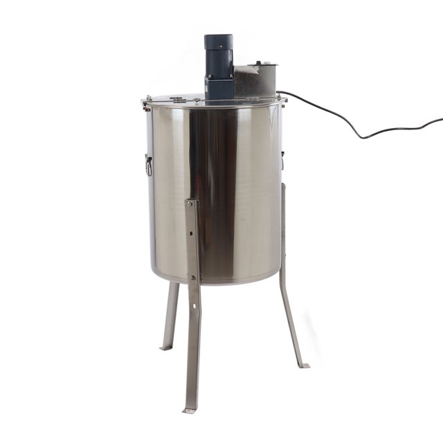 Electric Honey Extractor, Honey Extractor Separator Electric Kit 4 Frame Stainless Steel Extractor, Powered Drum