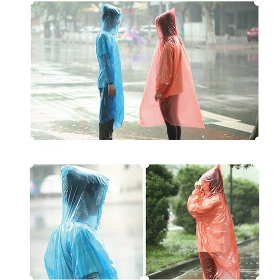 FRCOLOR 6 Pcs Disposable Raincoat Surwiwal Hiking Camping Raincoat 130X80 Cm