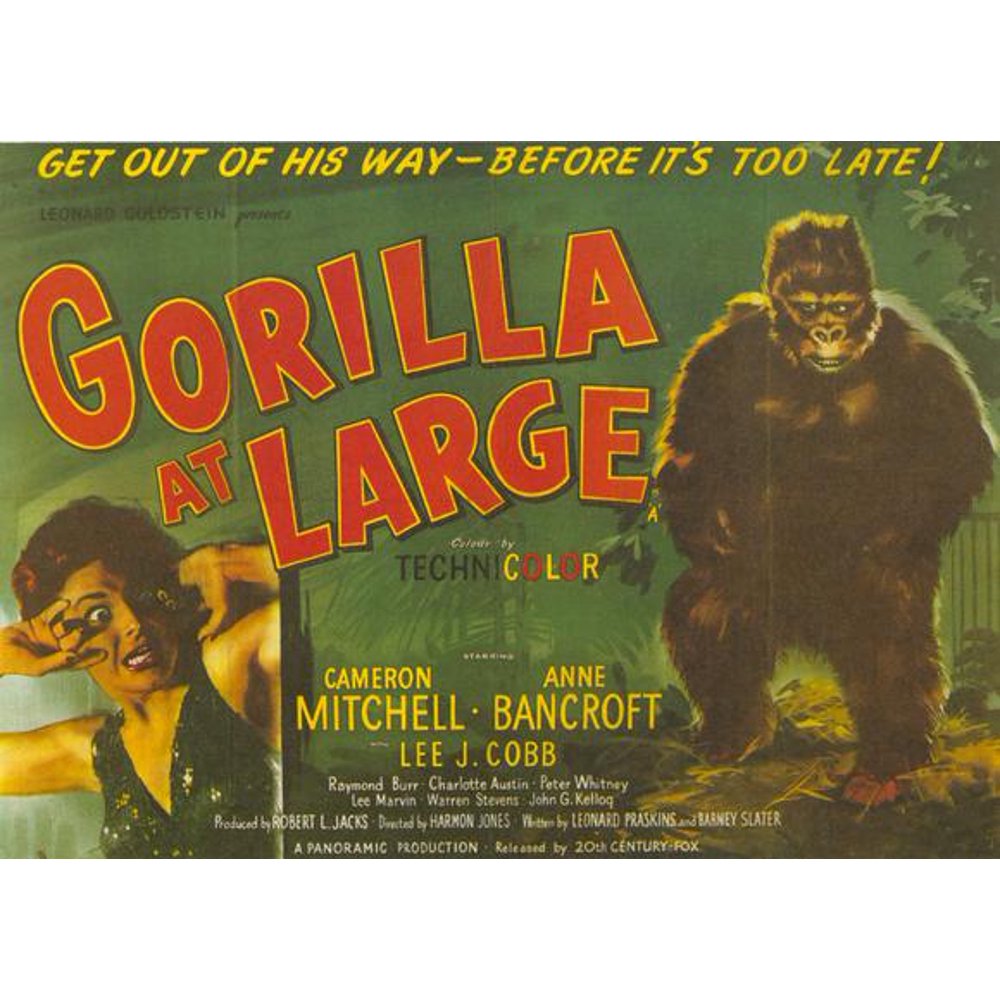 Gorilla at Large movie POSTER (Style A) (11" x 14") (1954) Walmart