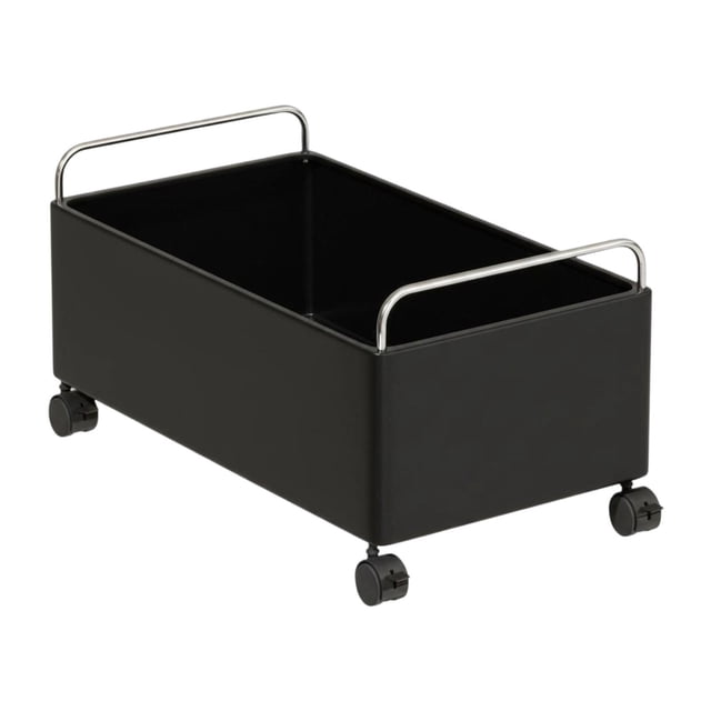 Carrito rodante con ruedas, práctico y que ahorra espacio, estante de almacenamiento de gran capacidad para juguetes. Negro L