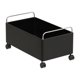 thumbnail image 1 of Carro Móvil Organizador con Ruedas para Almacenamiento Estante Multifuncional Bajo Escritorio para Libros Y Bolsas Fabricación Sólida en Acero Y Mader Negro L, 1 of 8