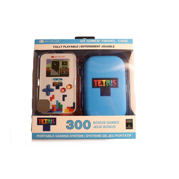 TETRIS Go Gamer   300 Bonus Games With Travel Case Portable Gaming System
