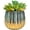 Gold, variant on Admired By Nature 4" Ceramic Flower Planter, Ceramic Pot Planter, Indoor Ceramic Bowl, For Indoor Plant Succulent Plant Home Décor, Gold