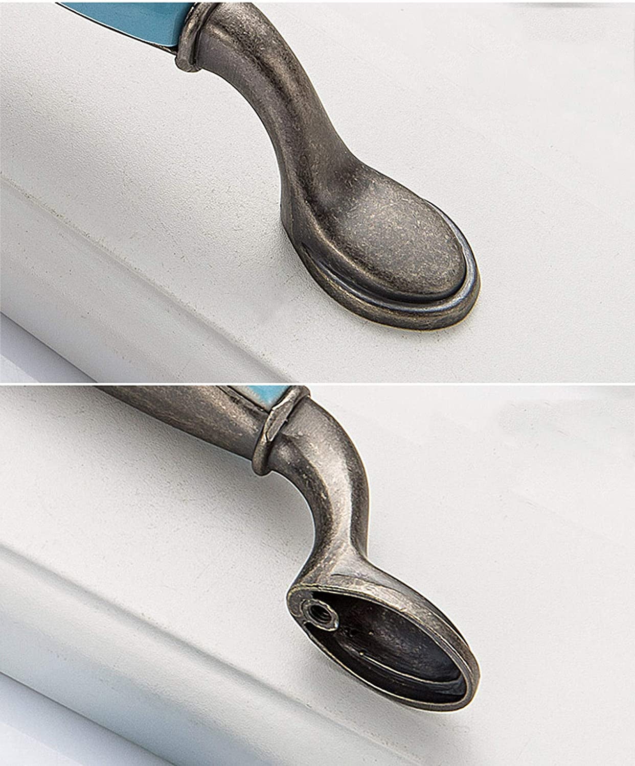 Gamvdout Ceramic Door Knobs Kitchen Cabinet Hardware Handles Zinc Alloy Antique Kitchen Drawer Pull Handles Cupboard Pull Handles