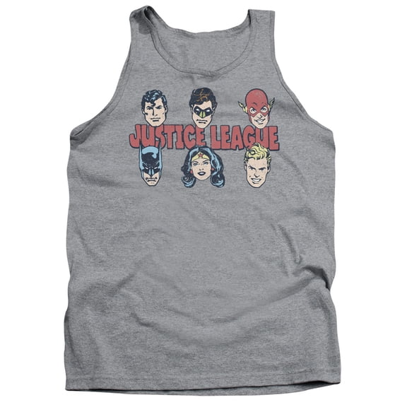 DC Comics Justice Lineup Adult Tank Top Athletic Heather