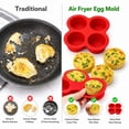 thumbnail image 6 of 2 Pack Air Fryer Egg Bite Molds, 4-Cup Mini Round Muffin Pans Silicone Baking Molds for for Oven, Air Fryer and Pot, 6 of 7