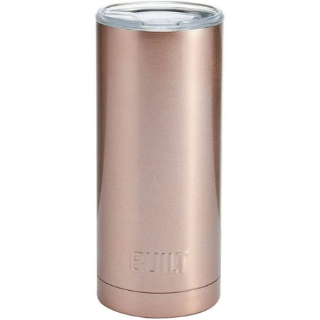 Built Double Wall Stainless Steel Vacuum Insulated Tumbler, 20 Oz, Rose (Best Insulated Cup With Straw)
