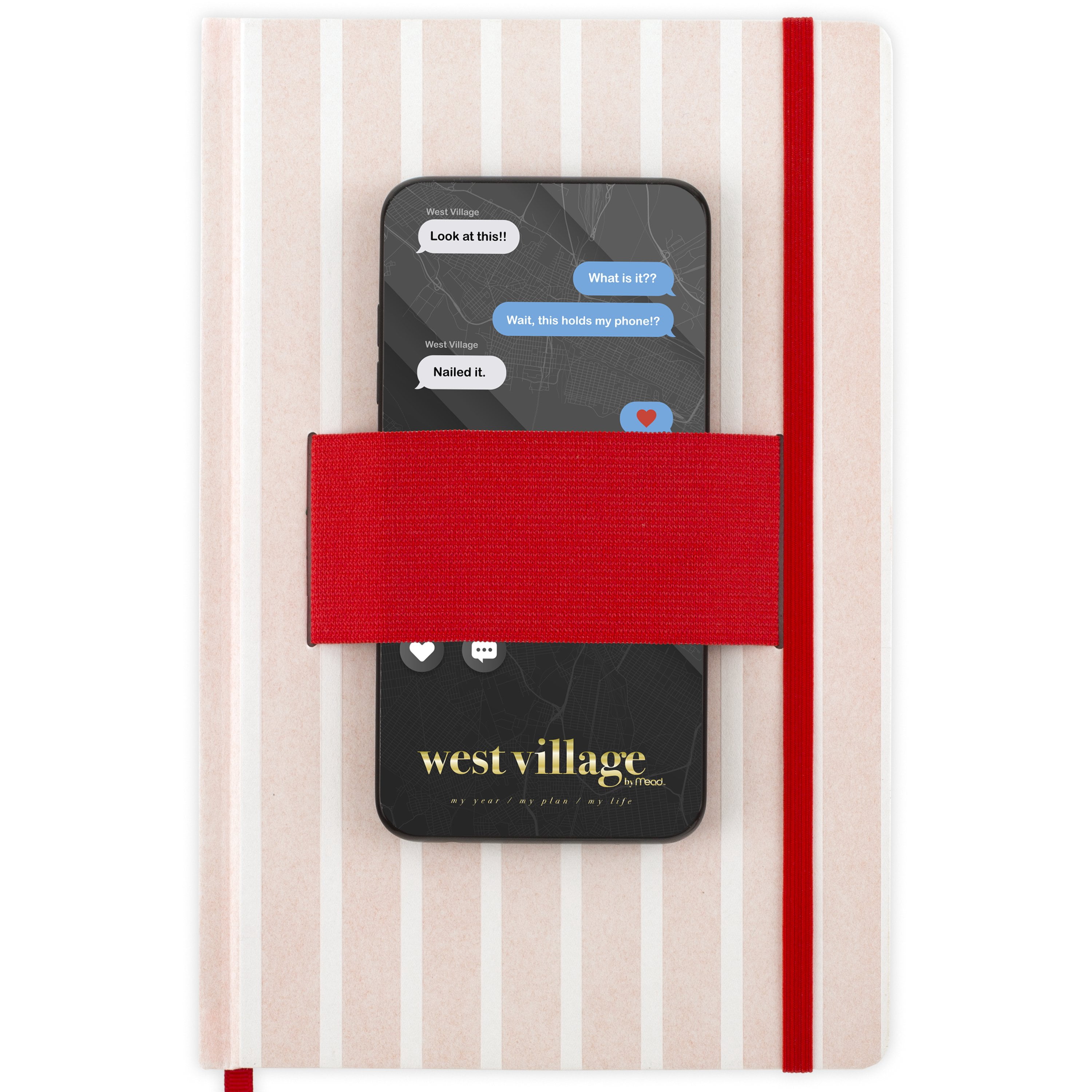 West Village by Mead Journal with Cell Phone Holder, 160 Pages, Small, 5.75" x 8.75"