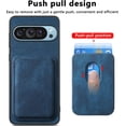thumbnail image 2 of Magnetic Slim Fit Case for Google Pixel 9 Pro XL 2024 with Detachable Credit Card Holder Slot, Scratch Resistant Ultra-Thin Case for Google Pixel 9 Pro XL. TCK-Retro Blue, 2 of 13