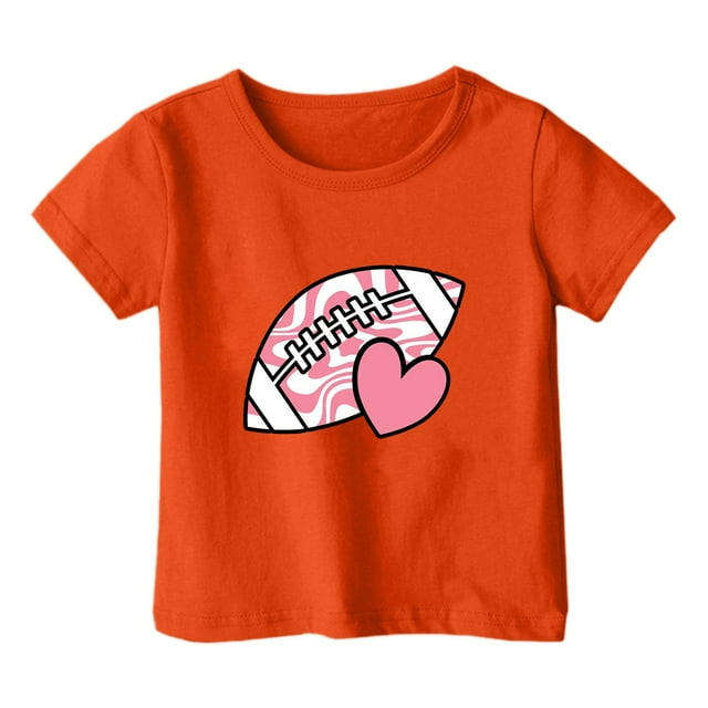 T-shirt à Manches Courtes à Col Rond pour Enfants, Mélange Doux Polyester-Spandex, Imprimé Graphique Coloré, Tissu Respirant, Tenue Décontractée, Convient aux Âges de 2 à 10 Ans