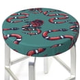 thumbnail image 3 of Susaid Snake And Rose Print Elastic Bar Stool Cover Personalized Washable Stool Cover for Barbershop Home Bar Kitchen-12 inch, 3 of 7